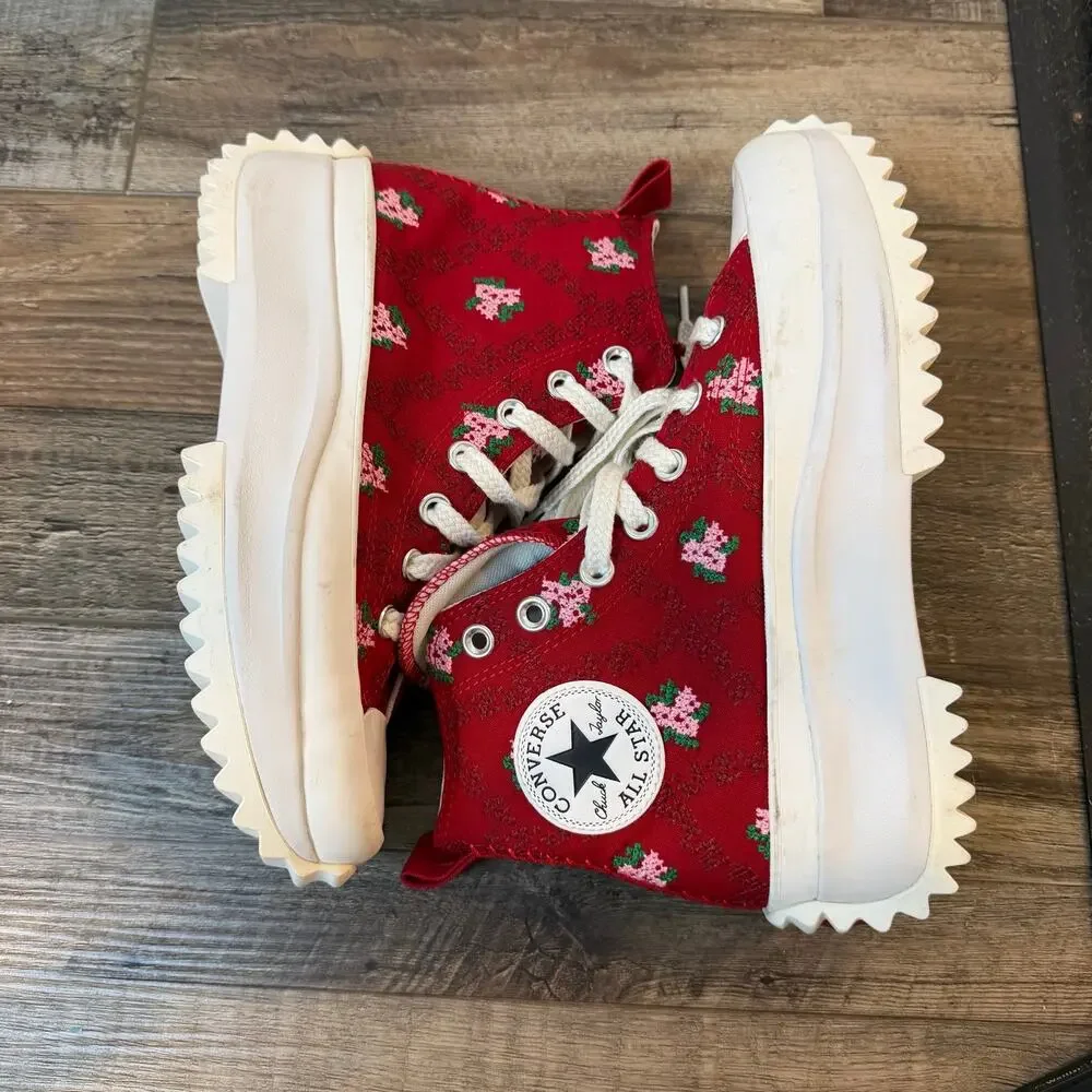 CONVERSE Unisex Run Star Hike Platform Rose Cross Stitch Size M5/W6.5